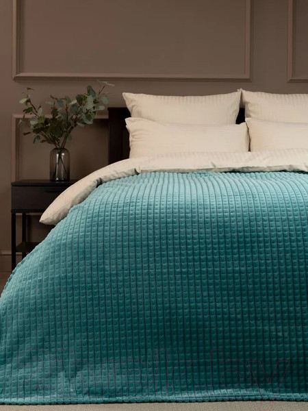 Изображение товара Плед TexRepublic Deco Кубики Фланель 150x200 / 93472 (бирюзовый)