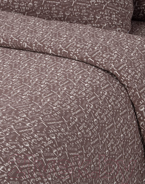 Изображение товара Пододеяльник АртПостель Эспрессо темный на молнии 261 (145x215)