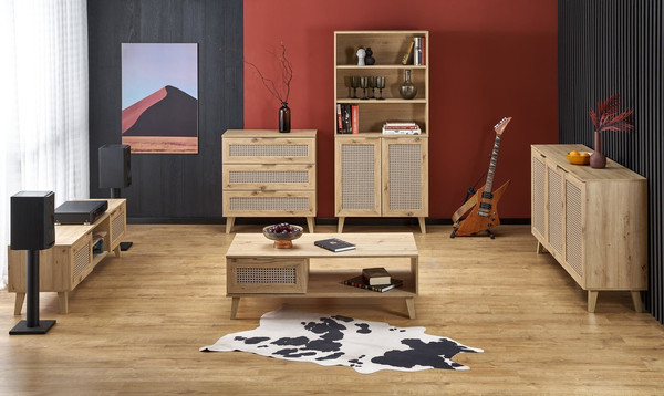 Изображение товара Тумба Halmar Borneo KM-1 (дуб артизан/черный)