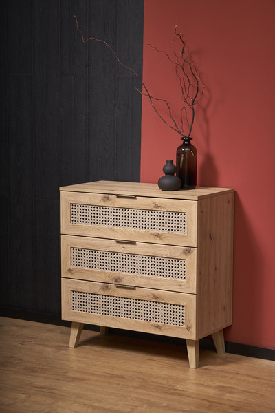 Изображение товара Комод Halmar Borneo KM-2 (дуб артизан/черный)