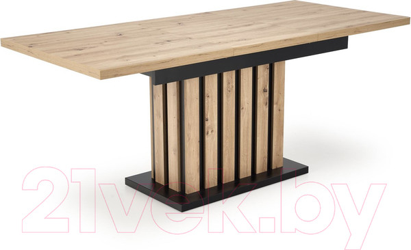 Изображение товара Обеденный стол Halmar Lamello 160-210x90 (дуб артизан/черный)