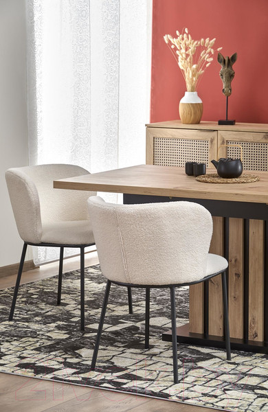 Изображение товара Обеденный стол Halmar Lamello 160-210x90 (дуб артизан/черный)