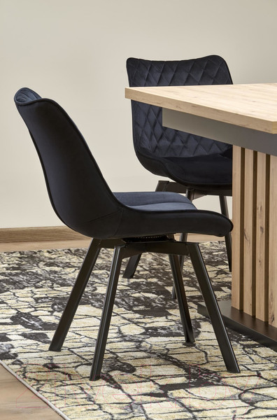 Изображение товара Обеденный стол Halmar Lamello 160-210x90 (дуб артизан/черный)