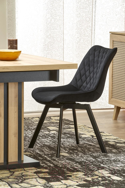 Изображение товара Обеденный стол Halmar Lamello 160-210x90 (дуб артизан/черный)