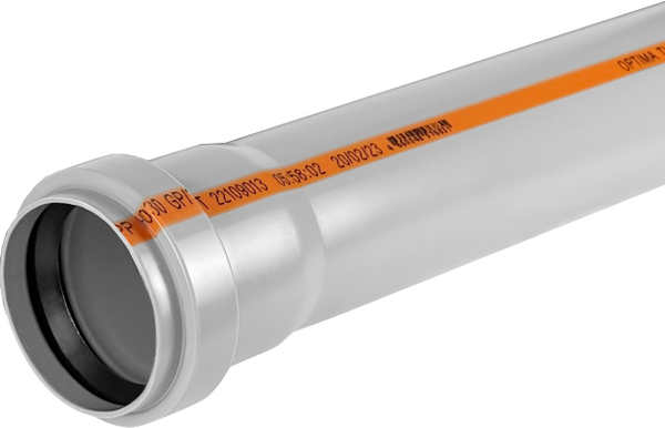 Изображение товара Труба внутренней канализации Valfex Optima 50 2м раструбом / 220500200