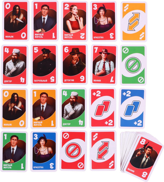 Изображение товара Настольная игра Русский стиль Уно-мафия / 10333532