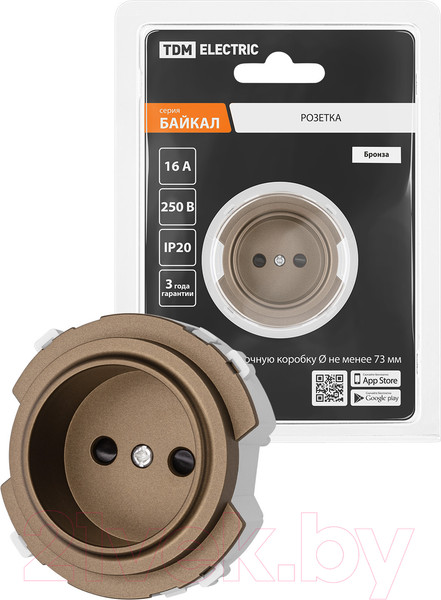 Изображение товара Розетка TDM Байкал / SQ1819-0408 (бронза)