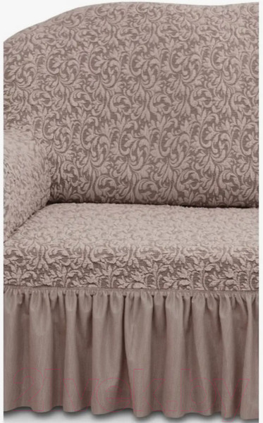 Изображение товара Чехол на 2-х местный диван Mio Tesoro ПО-4 жаккард Люкс 1858/1446 (капучино)