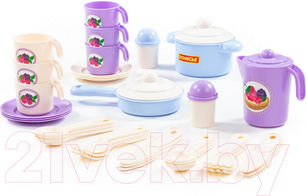 Изображение товара Набор игрушечной посуды Полесье Настенька на 6 персон / 79954 (38эл)