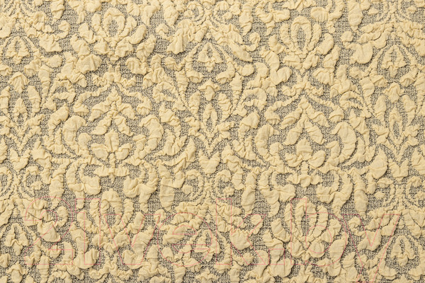 Изображение товара Чехол на угловой диван Mio Tesoro С оттоманкой ПО-3 жаккард Люкс 1858/543 (бежевый, правый)