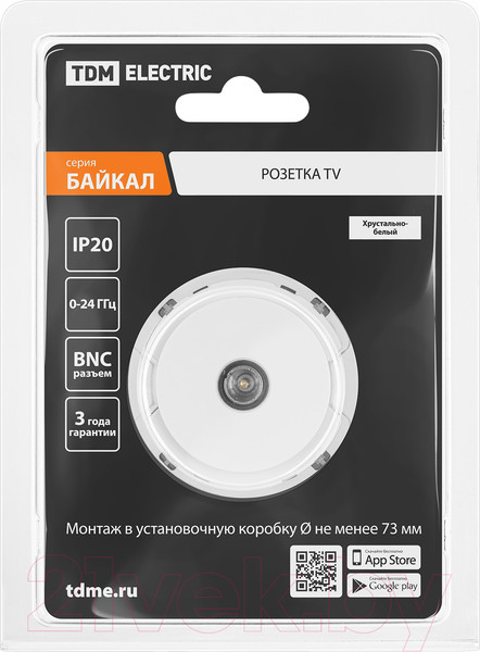 Изображение товара Розетка TDM Байкал / SQ1819-0011 (белый)