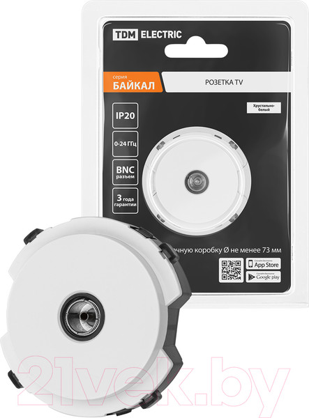 Изображение товара Розетка TDM Байкал / SQ1819-0011 (белый)