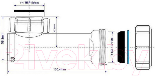 Изображение товара Сифон McAlpine WHB1-32