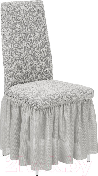 Изображение товара Чехол на стул Mio Tesoro Жаккард Люкс 10034/1582 (с оборкой)