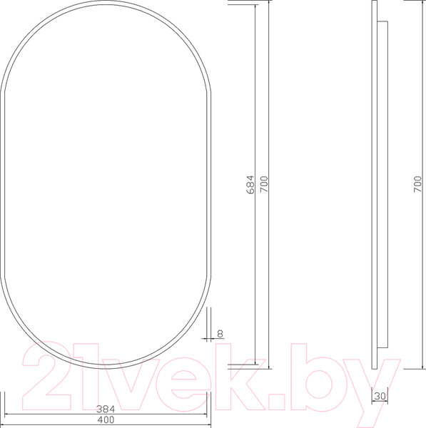 Изображение товара Зеркало Roxen Grown 510200-70GM