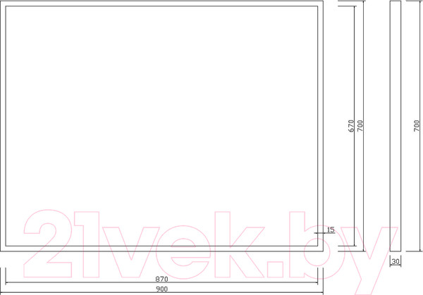 Изображение товара Зеркало Roxen Sigma 510210-90B