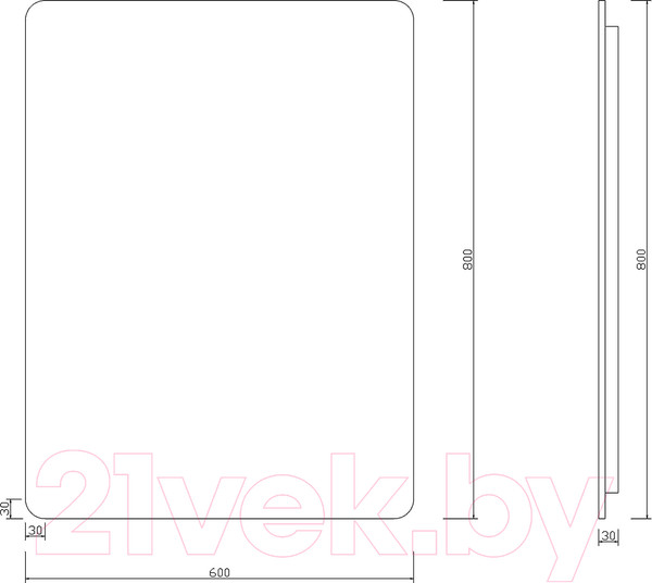Изображение товара Зеркало Roxen Simon 510205-60GM