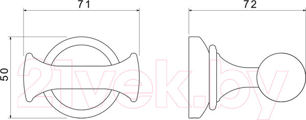 Изображение товара Крючок для ванной Aquatek Классик AQ4502CR