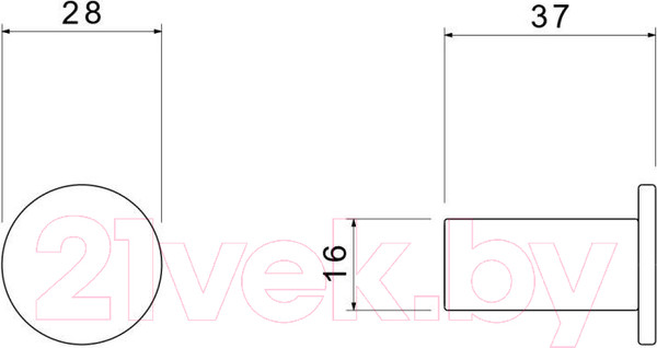 Изображение товара Крючок для ванной Aquatek Лира AQ4401CR