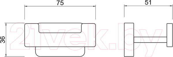 Изображение товара Крючок для ванной Aquatek Либра AQ4302CR