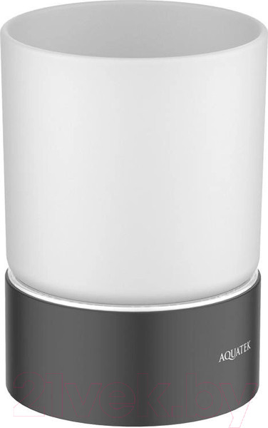 Изображение товара Стакан для зубной щетки и пасты Aquatek Лира AQ4428MB (черный матовый)