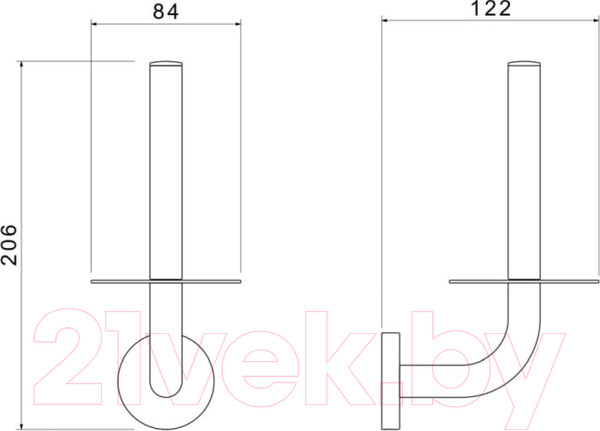 Изображение товара Держатель для туалетной бумаги Aquatek Оберон AQ4207MB (черный матовый)