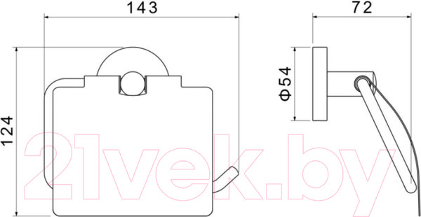 Изображение товара Держатель для туалетной бумаги Aquatek Оберон AQ4209MB (черный матовый)