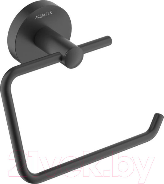 Изображение товара Держатель для туалетной бумаги Aquatek Оберон AQ4218MB (черный матовый)