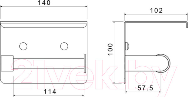 Изображение товара Держатель для туалетной бумаги Aquatek Европа AQ4939CR