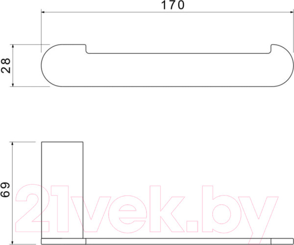Изображение товара Держатель для туалетной бумаги Aquatek Лира AQ4408MB (черный матовый)