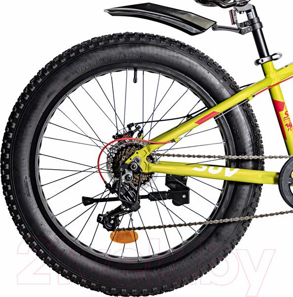 Изображение товара Детский велосипед Novatrack 24 Fatbike 24AHD.SUV.13GN4 (зеленый)