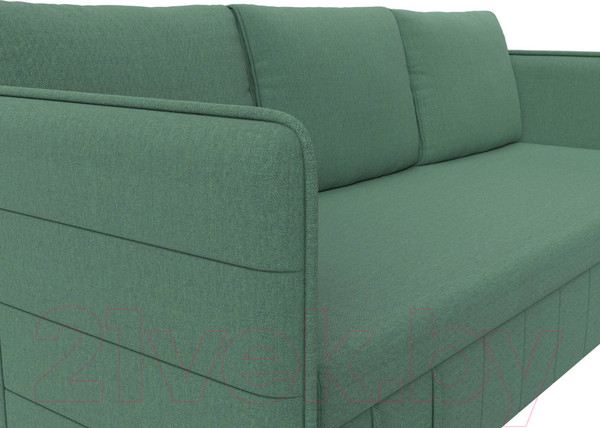 Изображение товара Диван Лига Диванов Слим / 121146 (рогожка Амур зеленый)