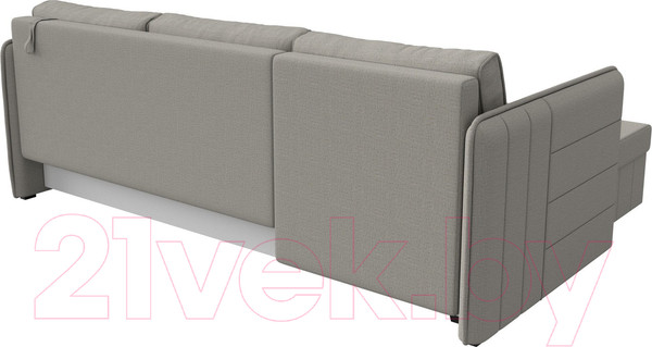 Изображение товара Диван угловой Лига Диванов Слим левый / 121147L (рогожка Амур бежевый)