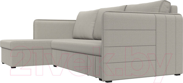 Изображение товара Диван угловой Лига Диванов Слим левый / 121147L (рогожка Амур бежевый)