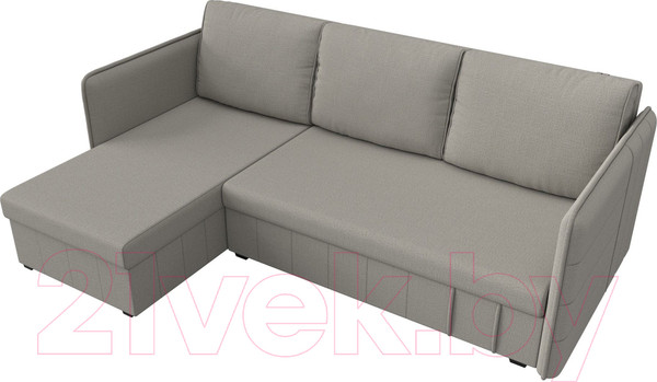Изображение товара Диван угловой Лига Диванов Слим левый / 121147L (рогожка Амур бежевый)