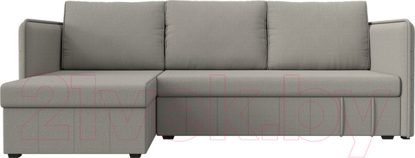 Изображение товара Диван угловой Лига Диванов Слим левый / 121147L (рогожка Амур бежевый)