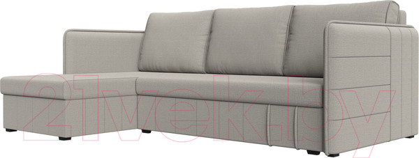 Изображение товара Диван угловой Лига Диванов Слим левый / 121147L (рогожка Амур бежевый)