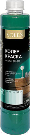 Изображение товара Колеровочная краска Solex Изумрудно-зеленая (750мл)