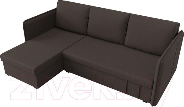Изображение товара Диван угловой Лига Диванов Слим левый / 121148L (рогожка Амур коричневый)