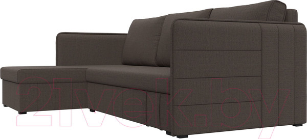 Изображение товара Диван угловой Лига Диванов Слим левый / 121148L (рогожка Амур коричневый)
