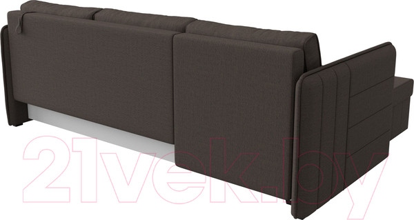 Изображение товара Диван угловой Лига Диванов Слим левый / 121148L (рогожка Амур коричневый)