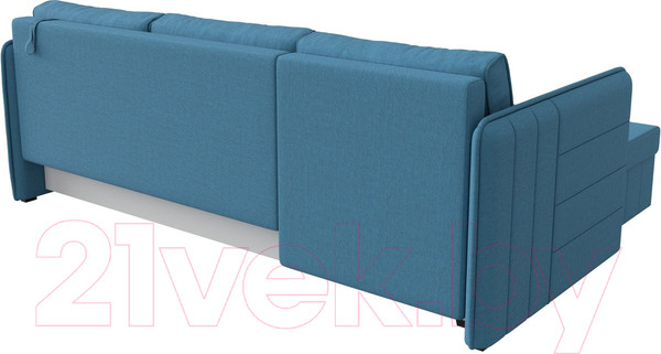 Изображение товара Диван угловой Лига Диванов Слим левый / 121150L (рогожка Амур голубой)