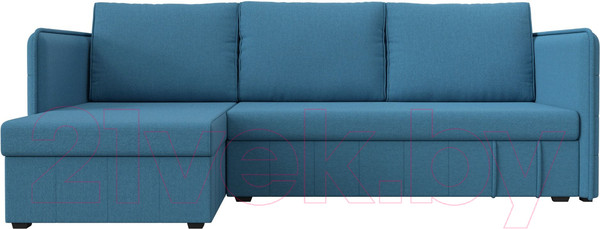 Изображение товара Диван угловой Лига Диванов Слим левый / 121150L (рогожка Амур голубой)