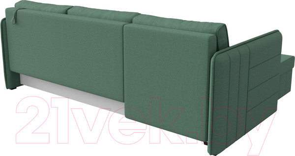 Изображение товара Диван угловой Лига Диванов Слим левый / 121151L (рогожка Амур зеленый)