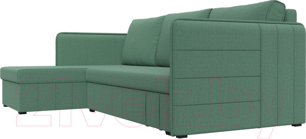 Изображение товара Диван угловой Лига Диванов Слим левый / 121151L (рогожка Амур зеленый)