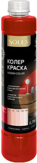 Изображение товара Колеровочная краска Solex Красная (750мл)