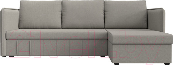 Изображение товара Диван угловой Лига Диванов Слим правый / 121147 (рогожка Амур бежевый)