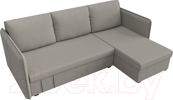 Изображение товара Диван угловой Лига Диванов Слим правый / 121147 (рогожка Амур бежевый)