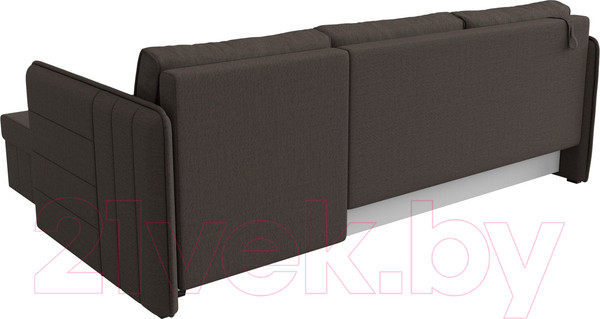 Изображение товара Диван угловой Лига Диванов Слим правый / 121148 (рогожка Амур коричневый)