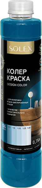 Изображение товара Колеровочная краска Solex Синяя (750мл)